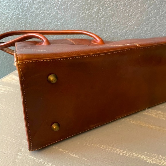 Authentic The Trend Italian brown leather tote. - Picture 15 of 16